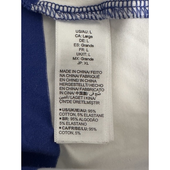 THE‎ DROP Women's  Sydney Blue White Striped Crop Top;  Size Large - Picture 3 of 5